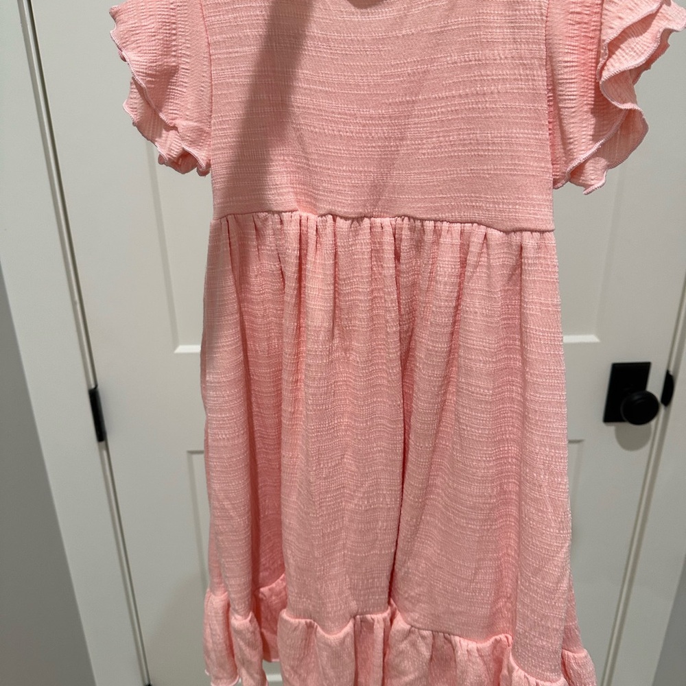 Pink Ruffled Kids Dress - Picture 5 of 6